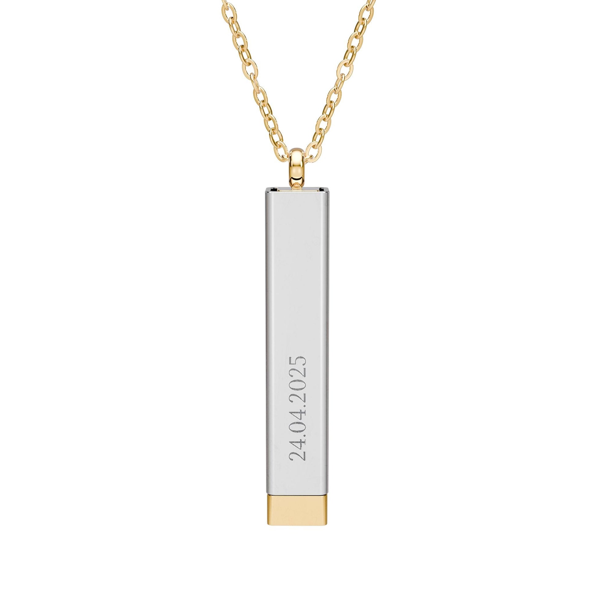 Sliding Secret Message Bar Necklace  Necklaces Deeply Engraved