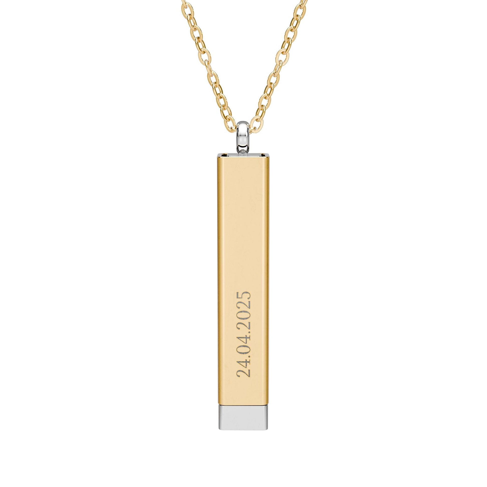 Sliding Secret Message Bar Necklace  Necklaces Deeply Engraved