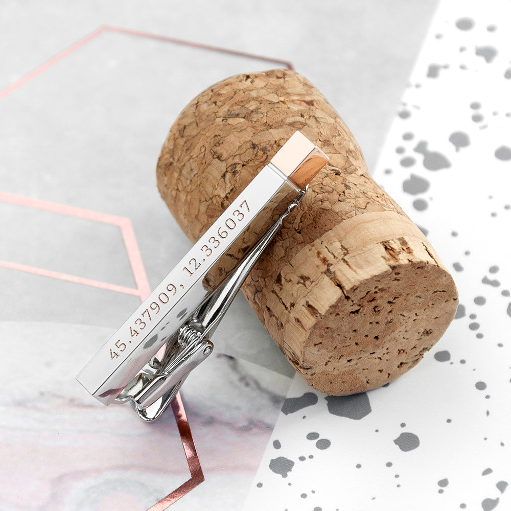 Special Coordinates Two Tone Tie Clip - GiftsofaKind