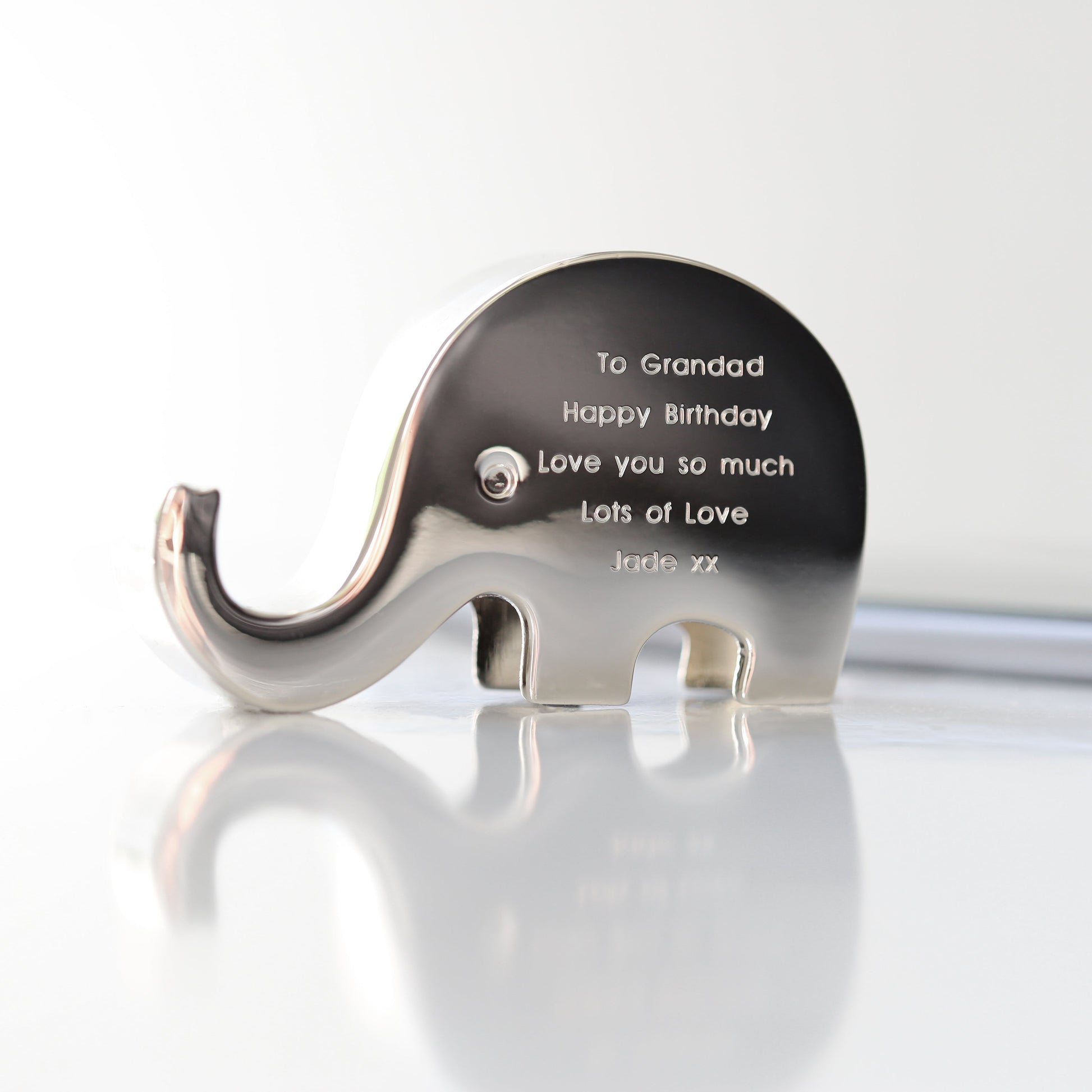 Stainless Steel Elephant Phone Holder  Phone Stands Deeply Engraved