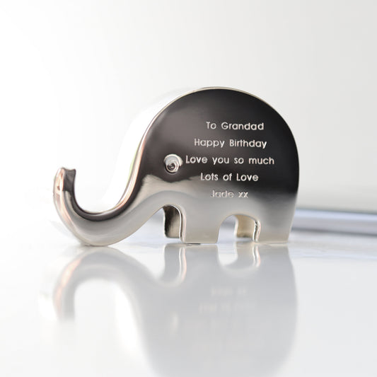 Stainless Steel Elephant Phone Holder  Phone Stands Deeply Engraved