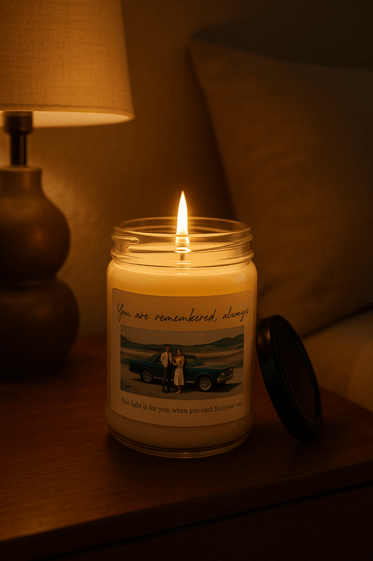 The Keepsake Personalized Sympathy Candle - 9oz  Scented Candles Deeply Engraved