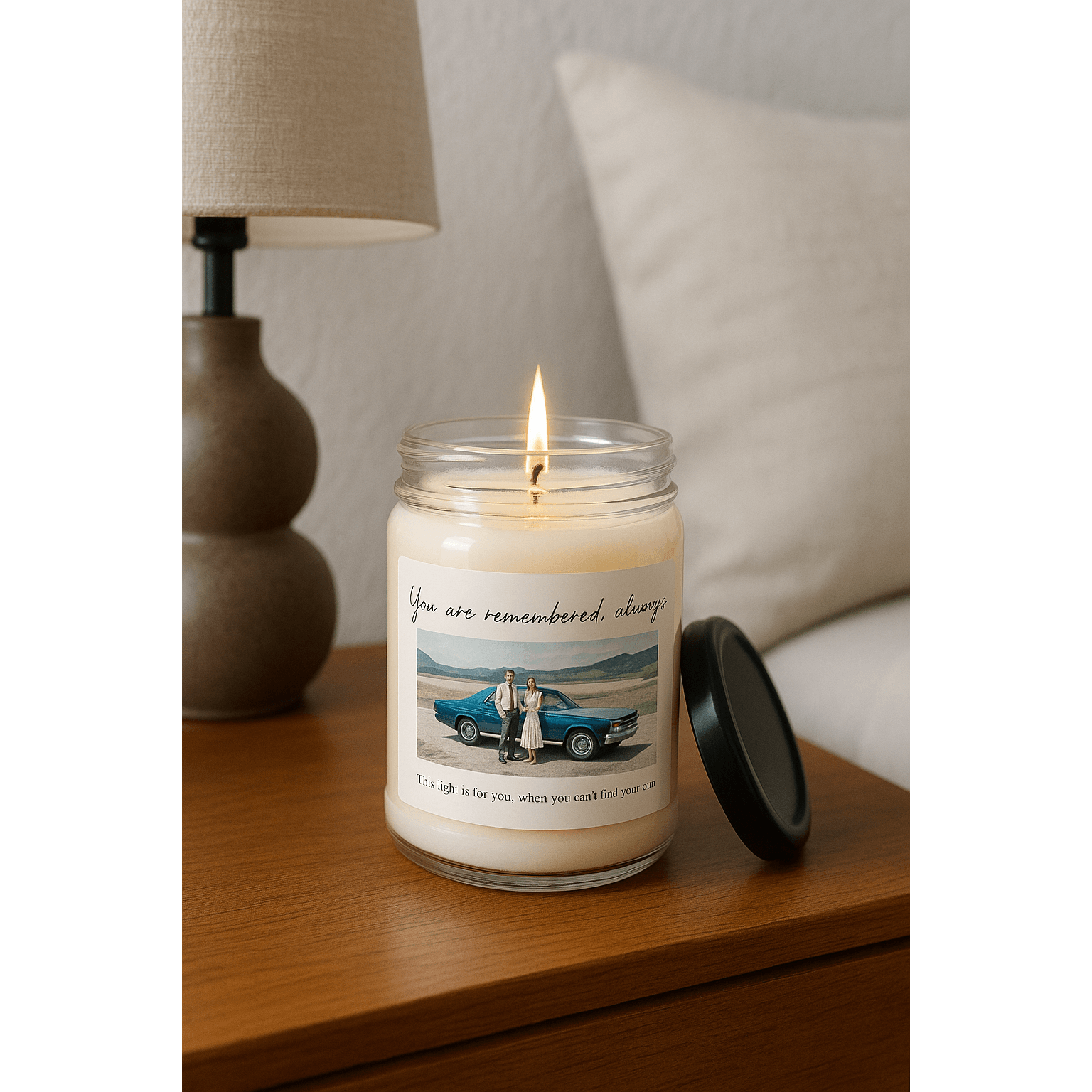 The Keepsake Personalized Sympathy Candle - 9oz  Scented Candles Deeply Engraved