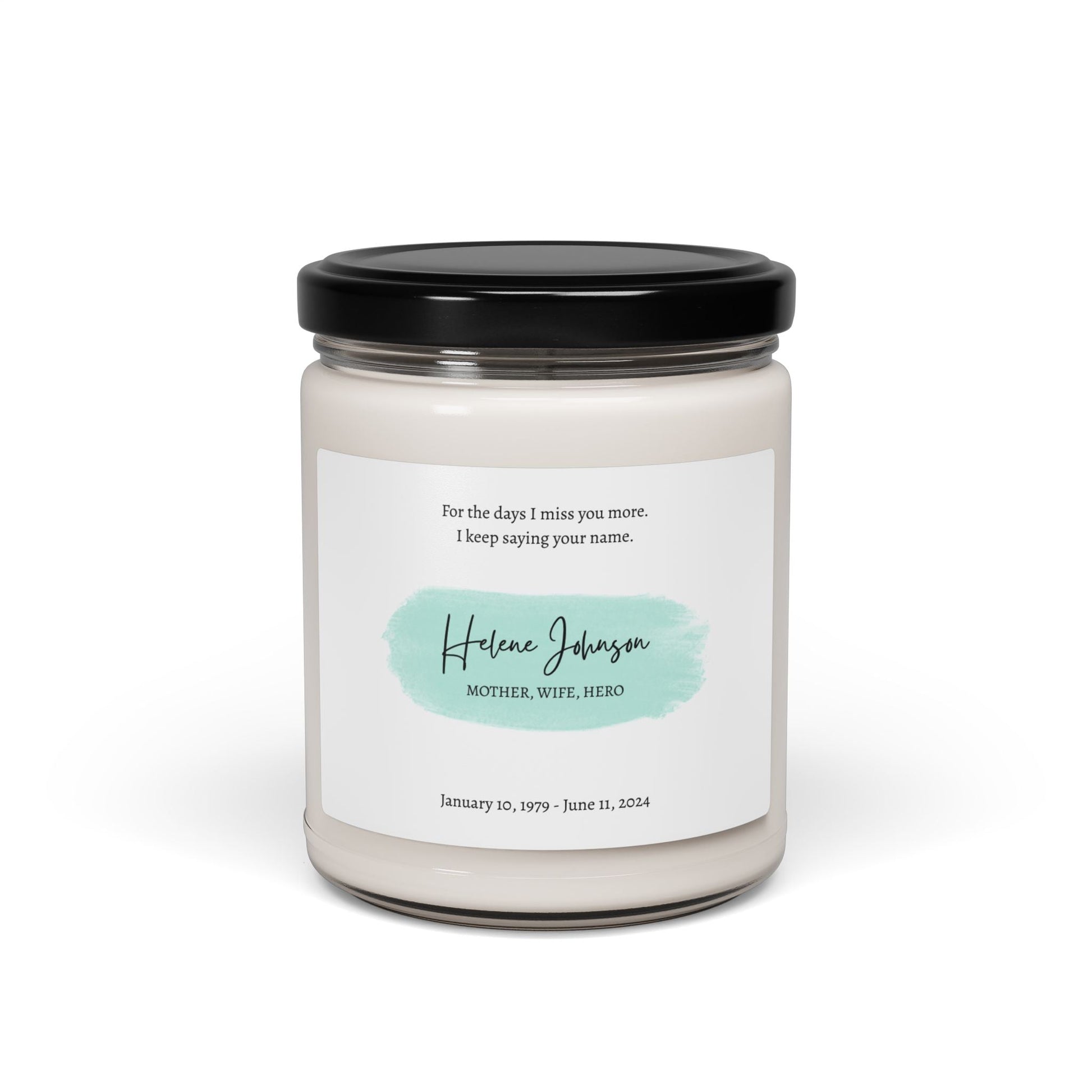 The Spoken Light - Personalized Memorial Candle - 9oz  Scented Candles Deeply Engraved