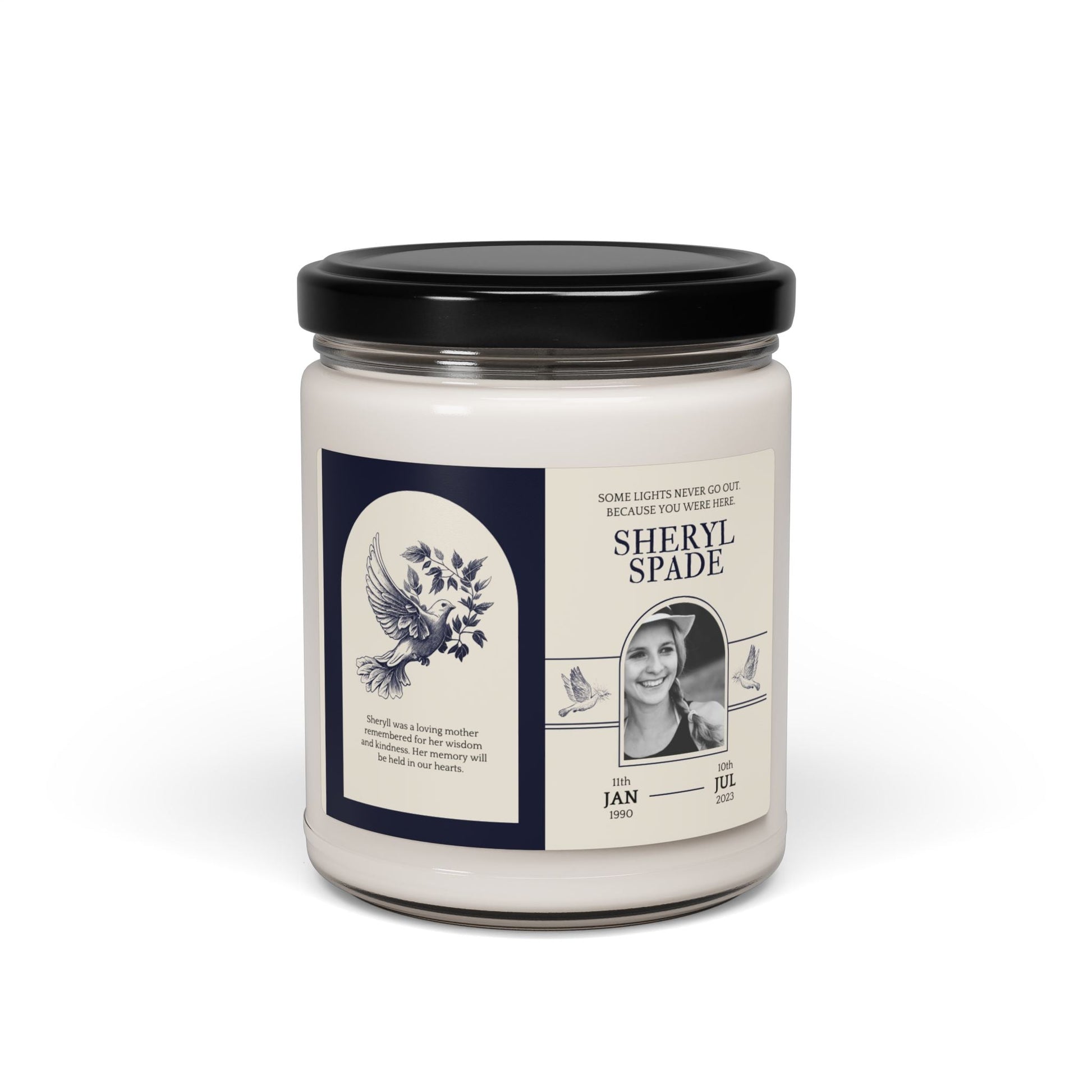 The Tribute Flame – Personalized Memorial Candle  Scented Candles Deeply Engraved