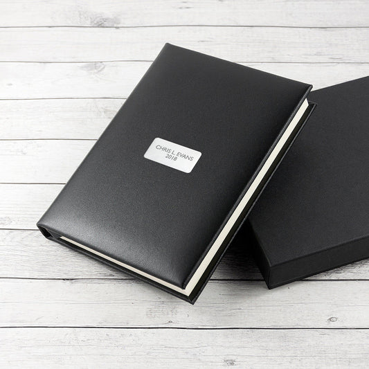 Vechaca Leather Journal – Personalized Executive Notebook  Leather Books Deeply Engraved