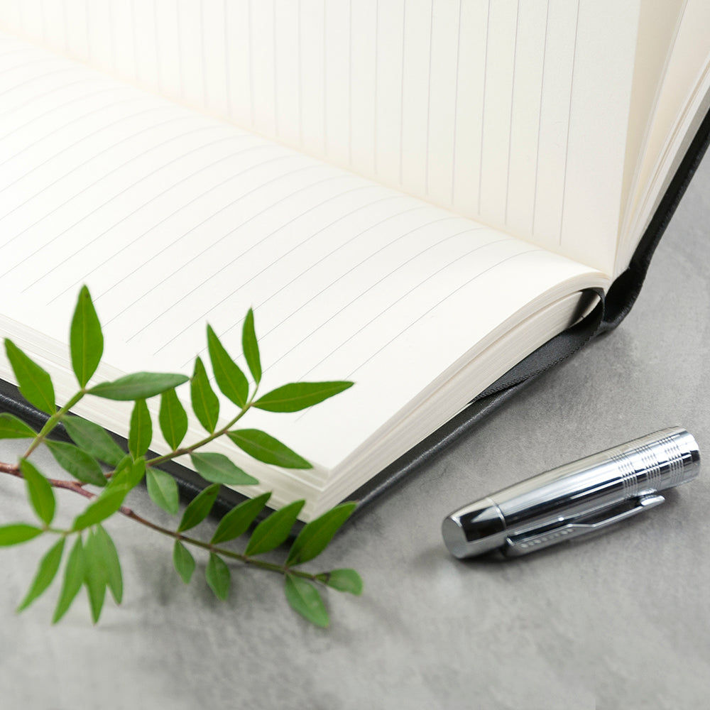 Vechaca Leather Journal – Personalized Executive Notebook  Leather Books Deeply Engraved