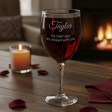 Wine glass-personalized engraving